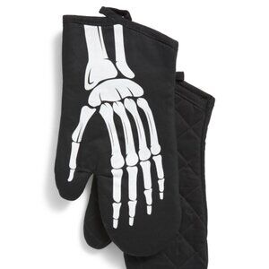 KAF HOME Set Of 2 Skeleton Hands Oven Mitts - NIP